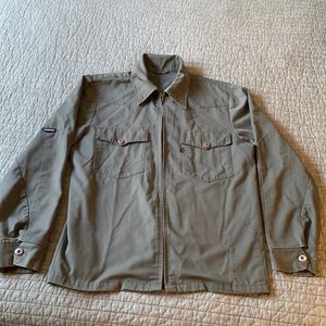 Volcom Workwear lightweight grey cotton full zip jacket